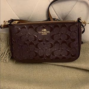 Oxblood Coach crossbody purse